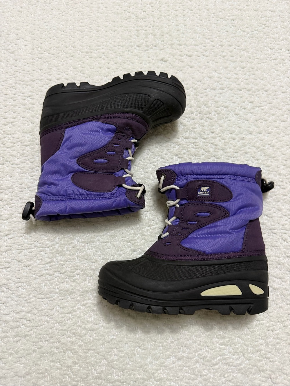 Sorel Storm Racer Waterproof Snow Boots Purple Black Kid’s Size 11
